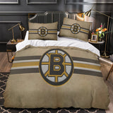 Laden Sie das Bild in den Galerie-Viewer, Boston Bruins Bedding Set Pattren Quilt Duvet Cover Without Filler