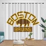 Laden Sie das Bild in den Galerie-Viewer, Boston Bruins Curtains Pattern Blackout Window Drapes Room Decoration