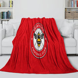 Laden Sie das Bild in den Galerie-Viewer, Brentford FC Blanket Flannel Fleece Throw Room Decoration