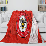 Laden Sie das Bild in den Galerie-Viewer, Brentford FC Blanket Flannel Fleece Throw Room Decoration