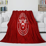 Laden Sie das Bild in den Galerie-Viewer, Brentford FC Blanket Flannel Fleece Throw Room Decoration