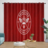 Laden Sie das Bild in den Galerie-Viewer, Brentford FC Curtains Blackout Window Drapes Room Decoration