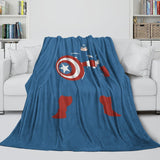 Laden Sie das Bild in den Galerie-Viewer, Captain America Blanket Pattern Flannel Kids Room Throw