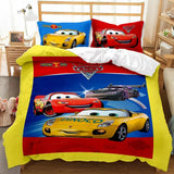 Laden Sie das Bild in den Galerie-Viewer, Cars Lightning McQueen Bedding Set Quilt Cover Without Filler