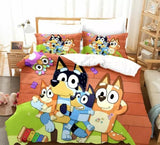 Laden Sie das Bild in den Galerie-Viewer, Cartoon Bluey Bedding Set Pattern Kids Quilt Cover Without Filler