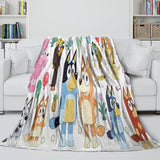 Laden Sie das Bild in den Galerie-Viewer, Cartoon Bluey Blanket Pattern Flannel Kids Throw Room Decoration
