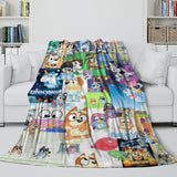 Laden Sie das Bild in den Galerie-Viewer, Cartoon Bluey Blanket Pattern Flannel Kids Throw Room Decoration