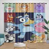 Laden Sie das Bild in den Galerie-Viewer, Cartoon Bluey Curtains Blackout Window Drapes Kids Room Decoration
