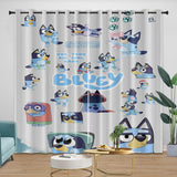Laden Sie das Bild in den Galerie-Viewer, Cartoon Bluey Curtains Blackout Window Drapes Kids Room Decoration