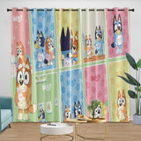 Laden Sie das Bild in den Galerie-Viewer, Cartoon Bluey Curtains Blackout Window Drapes Kids Room Decoration