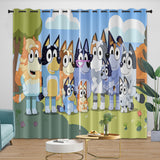 Laden Sie das Bild in den Galerie-Viewer, Cartoon Bluey Curtains Pattern Blackout Window Drapes