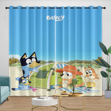 Laden Sie das Bild in den Galerie-Viewer, Cartoon Bluey Curtains Pattern Blackout Window Drapes