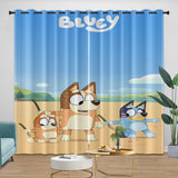 Laden Sie das Bild in den Galerie-Viewer, Cartoon Bluey Curtains Pattern Blackout Window Drapes