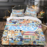 Laden Sie das Bild in den Galerie-Viewer, Cartoon Bluey Duvet Cover Pattern Bedding Set Room Decoration