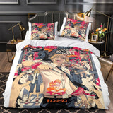 Laden Sie das Bild in den Galerie-Viewer, Chainsaw Man Bettwäsche-Set, Steppdecke, Bettbezug ohne Füllstoff