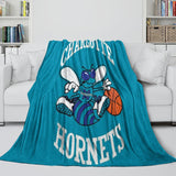 Laden Sie das Bild in den Galerie-Viewer, Charlotte Hornets Blanket Flannel Fleece Throw Room Decoration