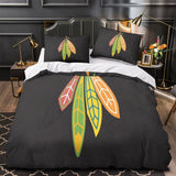 Laden Sie das Bild in den Galerie-Viewer, Chicago Blackhawks Bedding Set Quilt Duvet Cover Without Filler