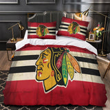 Laden Sie das Bild in den Galerie-Viewer, Chicago Blackhawks Bedding Set Quilt Duvet Cover Without Filler