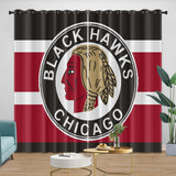 Laden Sie das Bild in den Galerie-Viewer, Chicago Blackhawks Curtains Blackout Window Drapes Room Decoration