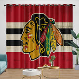 Laden Sie das Bild in den Galerie-Viewer, Chicago Blackhawks Curtains Blackout Window Drapes Room Decoration