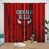 Laden Sie das Bild in den Galerie-Viewer, Chicago Bulls Curtains Blackout Window Drapes Room Decoration