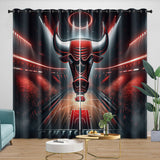 Laden Sie das Bild in den Galerie-Viewer, Chicago Bulls Curtains Blackout Window Drapes Room Decoration