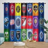 Laden Sie das Bild in den Galerie-Viewer, Chicago Fire Soccer Club Curtains Blackout Window Drapes Room Decoration