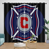 Laden Sie das Bild in den Galerie-Viewer, Chicago Fire Soccer Club Curtains Blackout Window Drapes Room Decoration