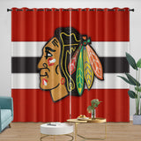 Laden Sie das Bild in den Galerie-Viewer, Chicago Blackhawks Curtains Blackout Window Drapes Room Decoration