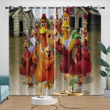 Laden Sie das Bild in den Galerie-Viewer, Chicken Run Curtains Pattern Blackout Window Drapes