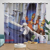 Laden Sie das Bild in den Galerie-Viewer, Chicken Run Curtains Pattern Blackout Window Drapes