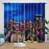 Laden Sie das Bild in den Galerie-Viewer, Chicken Run Curtains Pattern Blackout Window Drapes