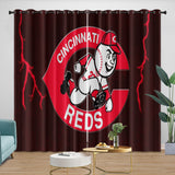 Laden Sie das Bild in den Galerie-Viewer, Cincinnati Reds Curtains Blackout Window Drapes Room Decoration