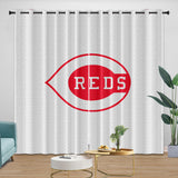 Laden Sie das Bild in den Galerie-Viewer, Cincinnati Reds Curtains Blackout Window Drapes Room Decoration