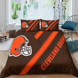 Laden Sie das Bild in den Galerie-Viewer, Cleveland Browns Bedding Set Duvet Cover Without Filler