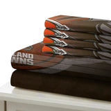 Laden Sie das Bild in den Galerie-Viewer, Cleveland Browns Bedding Set Duvet Cover Without Filler