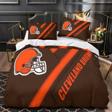 Laden Sie das Bild in den Galerie-Viewer, Cleveland Browns Bedding Set Duvet Cover Without Filler