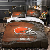 Laden Sie das Bild in den Galerie-Viewer, Cleveland Browns Bedding Set Duvet Cover Without Filler