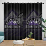 Laden Sie das Bild in den Galerie-Viewer, Colorado Rockies Curtains Blackout Window Drapes Room Decoration
