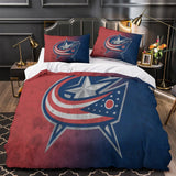 Laden Sie das Bild in den Galerie-Viewer, Columbus Blue Jackets Bedding Set Quilt Duvet Cover Without Filler