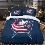Laden Sie das Bild in den Galerie-Viewer, Columbus Blue Jackets Bedding Set Quilt Duvet Cover Without Filler