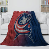 Laden Sie das Bild in den Galerie-Viewer, Columbus Blue Jackets Blanket Flannel Throw Kids Room Decoration