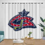 Laden Sie das Bild in den Galerie-Viewer, Columbus Blue Jackets Curtains Blackout Window Drapes Room Decoration