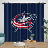 Laden Sie das Bild in den Galerie-Viewer, Columbus Blue Jackets Curtains Blackout Window Drapes Room Decoration
