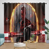 Laden Sie das Bild in den Galerie-Viewer, Darth Maul Curtains Pattern Blackout Window Drapes
