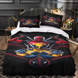 Laden Sie das Bild in den Galerie-Viewer, Deadpool And Wolverine Bedding Set Pattern Quilt Cover Without Filler