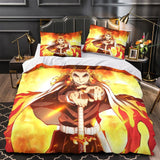 Laden Sie das Bild in den Galerie-Viewer, Demon Slayer Kimetsu no Yaiba Bedding Set Quilt Duvet Cover Without Filler
