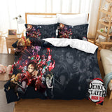 Laden Sie das Bild in den Galerie-Viewer, Demon Slayer Kimetsu no Yaiba Bedding Set Quilt Duvet Cover Without Filler