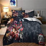 Laden Sie das Bild in den Galerie-Viewer, Demon Slayer Kimetsu no Yaiba Bedding Set Quilt Duvet Cover Without Filler