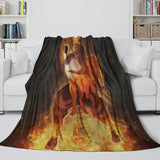 Laden Sie das Bild in den Galerie-Viewer, Demon Slayer Kimetsu no Yaiba Blanket Flannel Throw Room Decoration